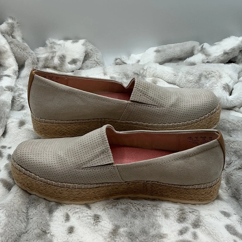 Dr. Scholl's Women's Sunray Espadrille Loafer - Light Grey, slip-on, size 7.5